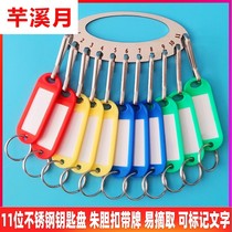 Small stainless steel key disc disc easy to disassemble Zhudant chain porous keychain key storage key ring big ring