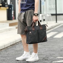 Mens Bag Leisure Shoulder shoulder bag Multifunctional Briefcase Backpack Mens Trend Business Travel Canvas Hand bag