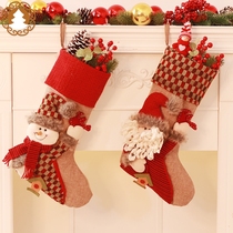 Christmas Great Socks Kindergarten Cartoon Scene Arrangement Big Number Candy Gift Bag Gift Box Dress Dress Decoration Hanging Accessories