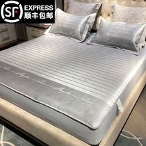 Summer bed Ogasawara Ice mat Ice mat Three sets 1 8m Anti-slip fixed mattress washable 1 5 m bed soft mat