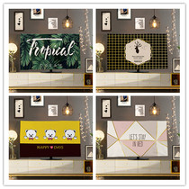 TV cover dust cover cover cover curtain European style 55 inch hanging cloth towel desktop new LCD 50 inch TV cover