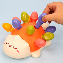 Pull hedgehog and insert building blocks baby hand fine movement children 1 year old 6 months baby early education educational toy