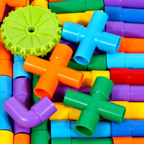 Water pipe building block assembly toy benefit intelligence boy 2 put together girl splicing multifunctional 3-6 year old childrens toys