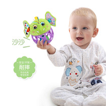 Baby hole ball soft glue vocal hand grip ball 3-12 months newborn baby tactile grip training educational toy