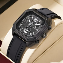 Mark Warfield 2022 New Guochao Square Watch Mens Brand Mechanical Watch Quartz Openwork Movement Top Ten