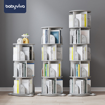 Rotating Bookshelves 360 Degrees Bookcase Childrens Bookshelves Landing Small Plotter Shelf Simple Net Red Home