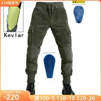 Motorcycle riding jeans Kevlar motorcycle anti-fall pants windproof thickened corduroy overalls tear-resistant