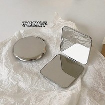  ins hand-held double-sided small mirror female carry-on folding makeup mirror clamshell student dormitory small portable