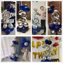 Big Digital Balloon Post Creative Birthday Party Decorative road leading children ten-year-old baby Scene Placement Shop Keio