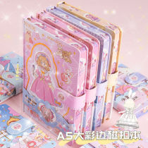 Hand ledger Girl Hearts A5 Color core Handbooks This sticker suit high face value Notebook Cute Pink Notepad