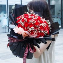 Rose Festival Bouquet Soap Flower Gift Valentines Day Teachers Day Mothers Day Table White