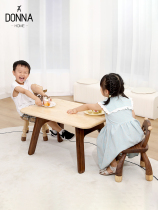 Childrens desk solid wood baby learning table home game table painting table handmade table toddler writing desk and chair set