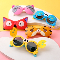 Children sunglasses flip polarized anti-purple 2022 new girl boy wave fashion 3 years 2 baby sunglasses glasses