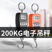 Electronic hanging scale 200kg hook scale Portable electronic weighing high precision kg luggage mini express portable scale