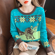 Pure desire lazy wind loose sweater knit sweater women wear design sense minority spring and autumn chic chic long sleeve top