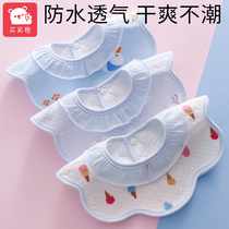 Baby bib cotton waterproof saliva towel 1 circle 2 year old baby bib female treasure summer thin new male treasure water absorption