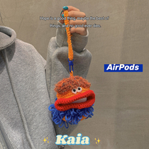 kaia autumn and winter funny plush airpods protective cover 2 generation Apple wireless Bluetooth Universal 1 2 generation silicone pro earphone cover airpodspro box three-dimensional scratch soft