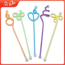 Acrylic Art Whisk Cocktail Juice Beverage Milk Tea Coffee Mixing Rod Multi-color can be used many times
