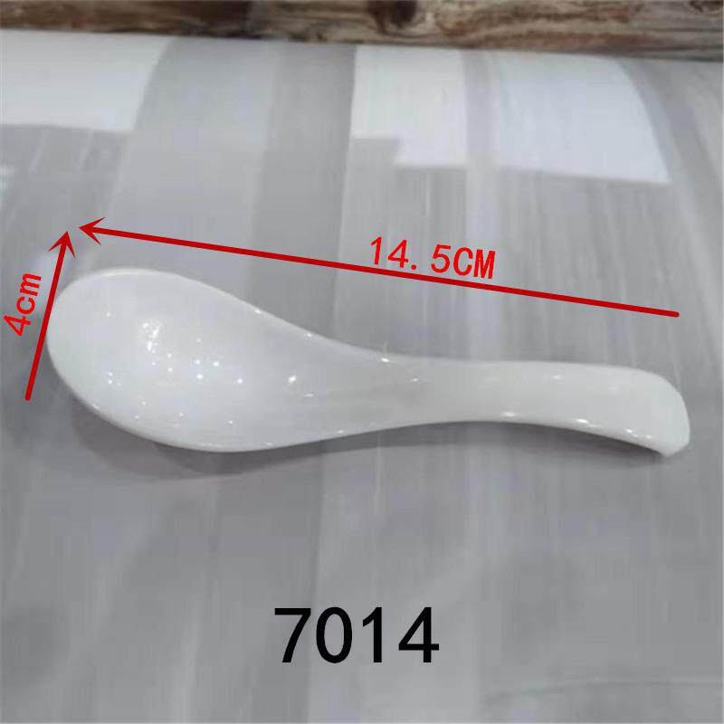 Plastic Miamine Hotel 7006 porridge spoon rice spoon pure soup white new small imitation porcelain spoon hotel spoon