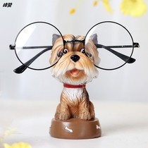 Creative cute puppy glasses shelf glasses shop display rack decoration desktop glasses storage bracket animal ornaments
