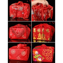 Red bag skin wedding wedding with a womans dowry package red cloth large dowry high-end pair of wedding wedding