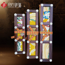 Tibetan sutra clip supplies bamboo satin pattern handmade bag sutra clip protection sutra sutra bag sutra book