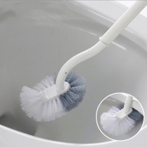 Toilet brush toilet elbow no dead corner cleaning brush household 360 degree cleaning long handle round toilet brush