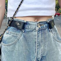 Invisible belt incognito lazy pants belt summer elastic elastic jeans belt womens and mens waist artifact decoration
