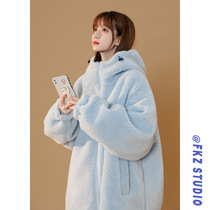 Milk lamb coat women winter thick cotton clothes loose Korean students fried street cotton coat ins tide 2021 New