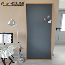 Ruixuan Muceng magnetic wooden frame gray blackboard home hanging Office teaching training children graffiti wall Nordic wind environmental protection can be customized