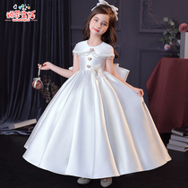 Childrens dress Princess dress 2021 New temperament piano performance costume flower girl evening dress high-end catwalk