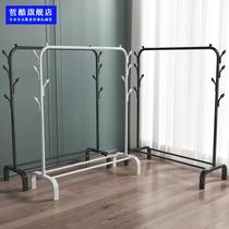  Simple clothes rack Floor-to-ceiling folding balcony drying clothes rack Household bedroom Household clothes rack folding hanger