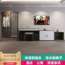 Hotel Furniture Punctuator full TV cabinet Composition writing desk Guest house Luggage Rack Tea Water Cabinet Mirror Composition