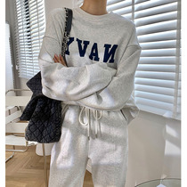 Autumn clothing 2021 new womens salt series fried street age age age fashion sweater sports leisure two-piece female spring and autumn