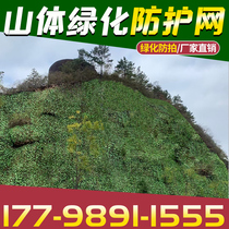 Mountain Greening protection net mine Green Leaf barbed wire hillside re-green simulation leaf slope protection cover green net