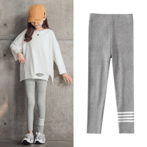 Girl Beats Bottom Pants Spring Autumn Season Children Long Pants Pure Cotton Fashion Sportpants Foreign Air Large Child Thin Outside Wearing Pants