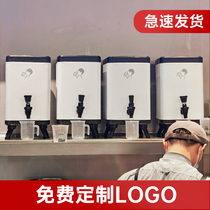 304 stainless steel milk tea bucket square insulation bucket commercial milk tea shop special tea bucket tea bucket tea soy milk bucket