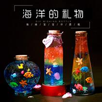 Diy lucky star floating bottle cork luminous wishing bottle star bottle glass pudding bottle creative jewelry starry sky bottle