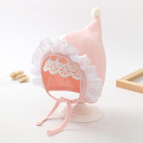 Baby hat spring and autumn thin section female baby male princess cute super cute newborn baby hat baby winter ear protection