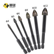 Hexagonal Cross Tile Drill Bit Glass Ceramic Concrete Cement Wall Perforator Multifunction Alloy Triangle Drill
