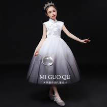 Childrens dresses national tide Chinese style big children show clothes high-end piano performance girls