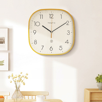 Modern punch-free simple wall clock quartz living room household clock 2021 new wall-mounted silent bedroom clock