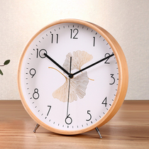 Wooden simple desktop clock living room desktop ornaments home setting clock fashion clock ins pendulum clock clock clock