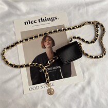 Running bag female summer chain French vintage woven waist chain dress fashion metal belt bag accessories collection
