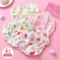 Girls  underwear pure cotton triangle summer does not clip pp baby bread pants medium and large children little girl shorts small Nene cartoon