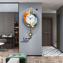 Clock and living room modern simple atmosphere home clock Wall Nordic fashion creative Net red decoration light luxury wall clock