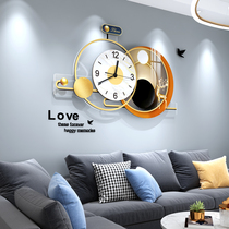 Wall-mounted clock lamp clock living room modern simple light luxury decoration wall-mounted clock Nordic style household fashion wall clock