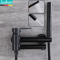 Full copper women washer hot and cold hot tub faucet set sitting and wash butt flusher toilet spray gun with shower