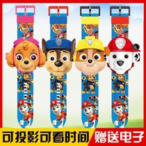 Childrens toy projection watch Ultraman Wangwang team Frozen Aisha Princess Boys and Girls Baby Gifts