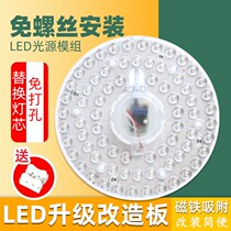 led lamp panel ceiling lamp replacement Wick transformation round patch household white light two-color led light source module
